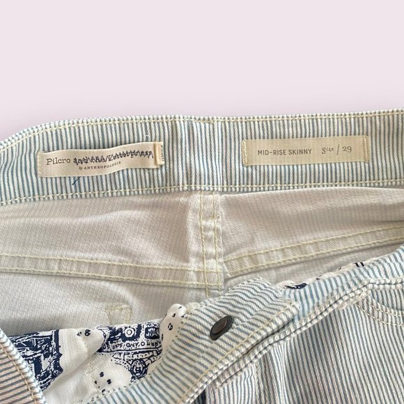 Anthropologie Pilcro and the Letterpress Striped Mid-Rise Jeans Size: 29 - Picture 4 of 5